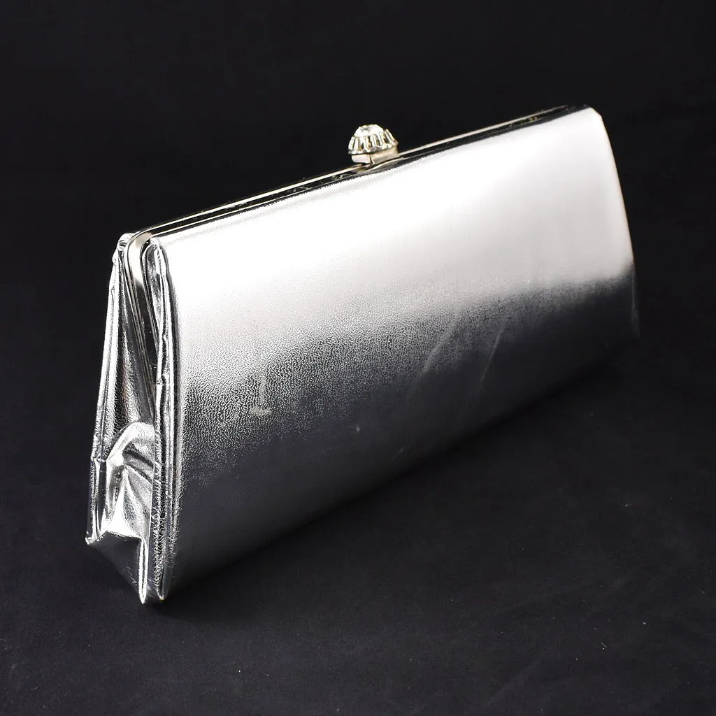 1950s Silver Rhinestone Clutch