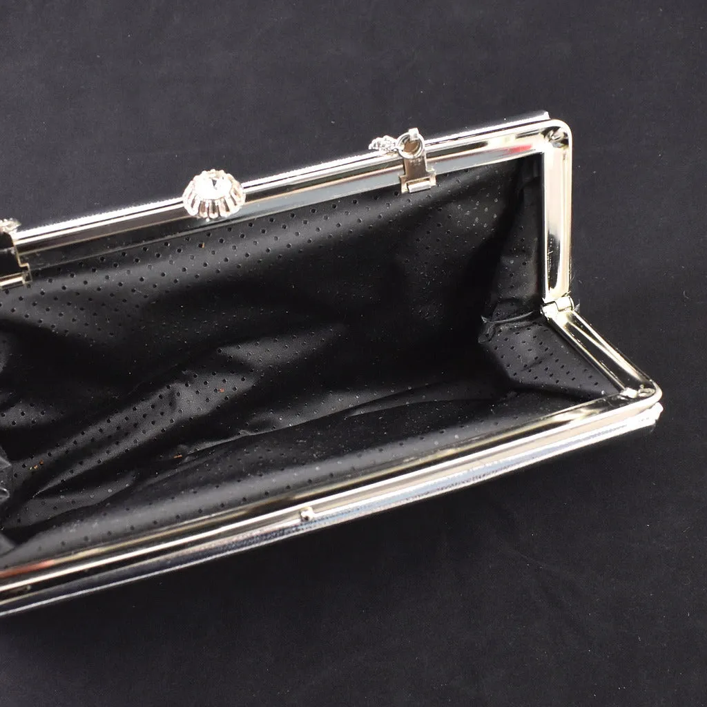 1950s Silver Rhinestone Clutch