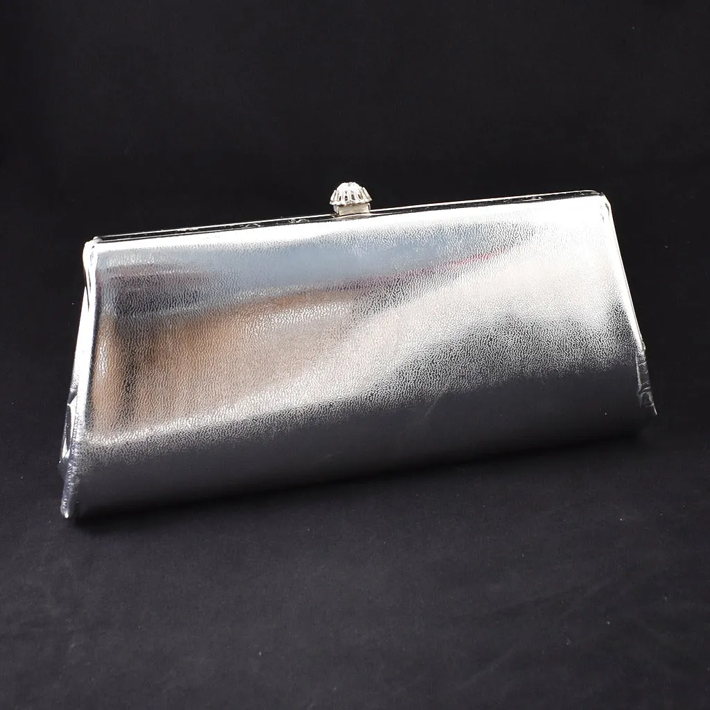 1950s Silver Rhinestone Clutch