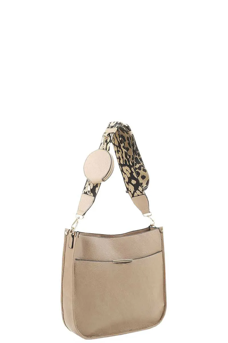 2 In 1 Animal Print Strap Crossbody Bag Set