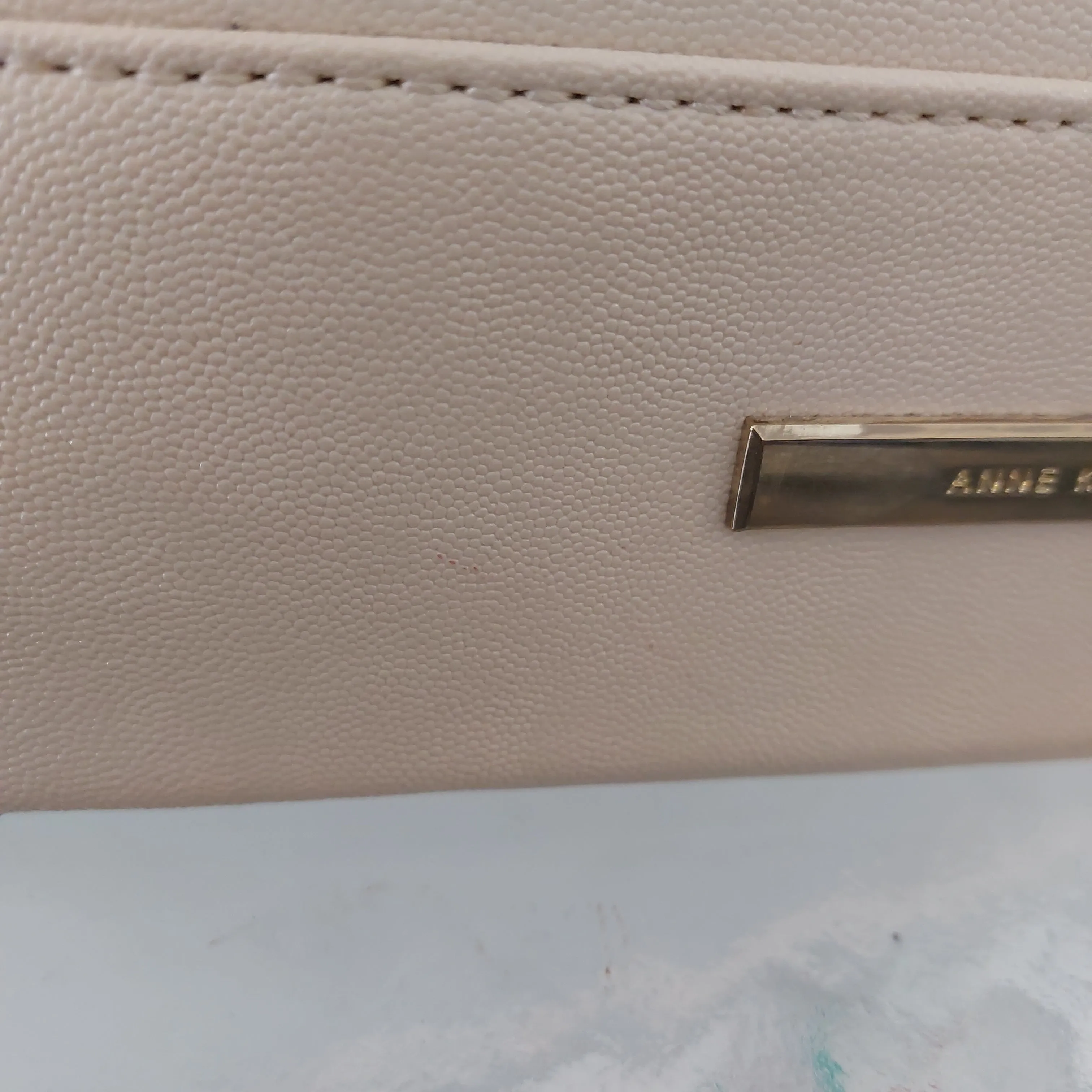 Anne Klein Cream Leatherette Satchel | Gently Used |