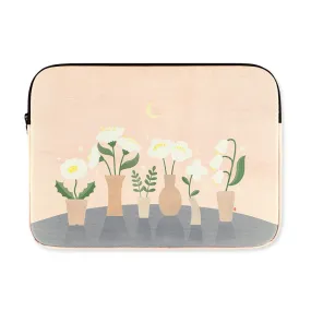 Apricot Flower Graphic Laptop Sleeves 13" 15" inch Cases Protective Covers Handbags Square Pouches Designer Artist Prints Cute Lightweight School Collage Office Zipper Fashion Unique Couple Items Gifts