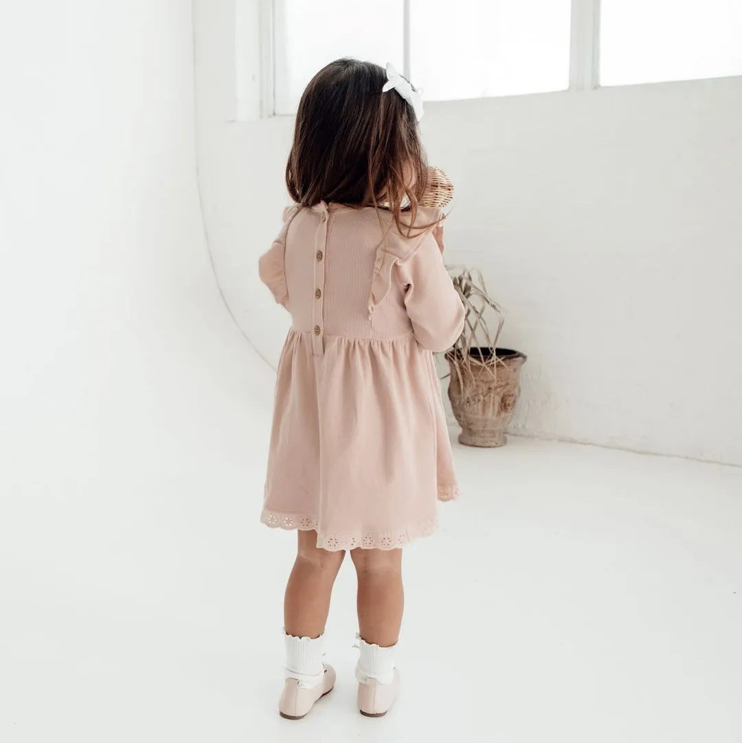 Aster & Oak | Cameo Rose Ruffle Dress