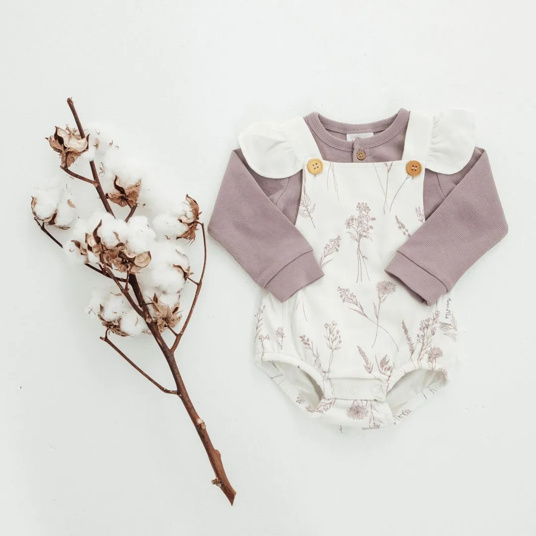 Aster & Oak | Elderberry Rib Henley Onesie