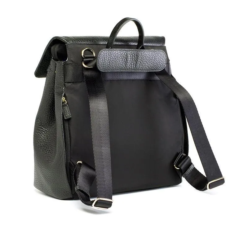 Baby Bag - Storksak St James Leather Black