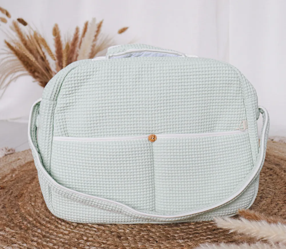 Baby Gi Green Waffle Changing Bag