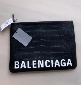 Balenciaga logo clutch