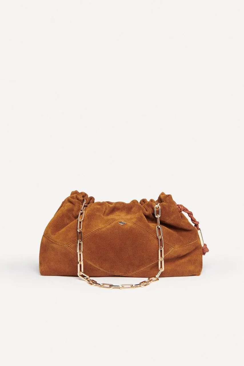 Bash Paris June Bag in Cognac Suede