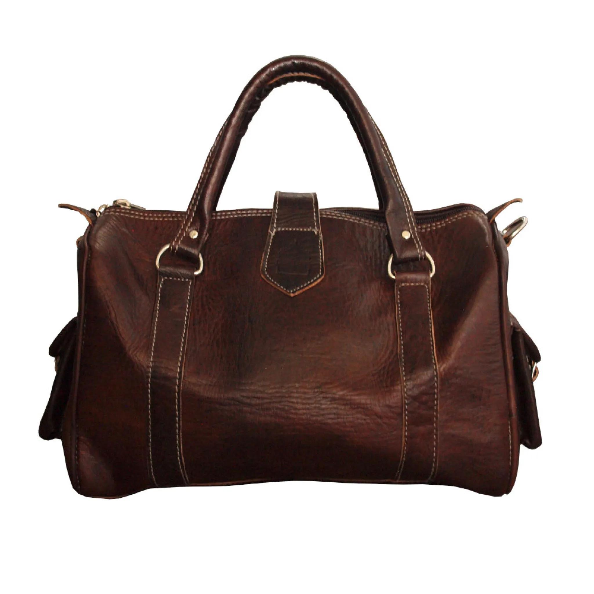 Berber Leather The Rabat Bowling Bag - Darkbrown