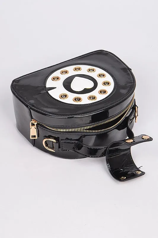 Black 80's Telephone Clutch Purse