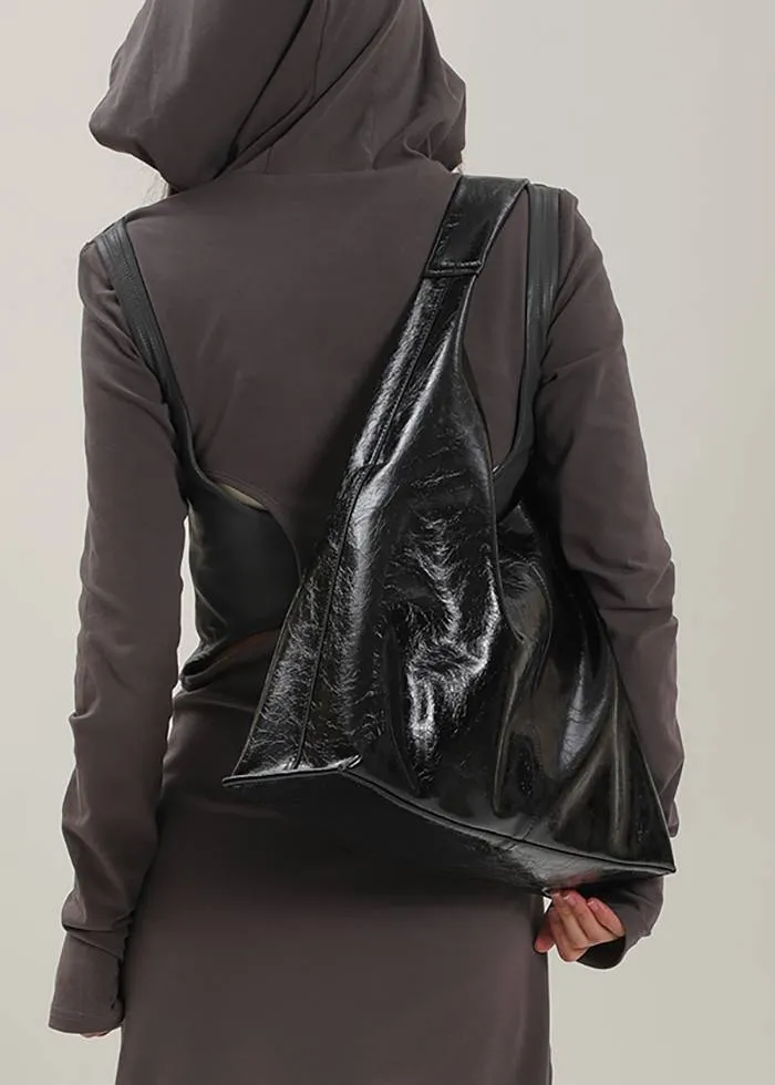 Black Soft Genuine Leather Tote Bag