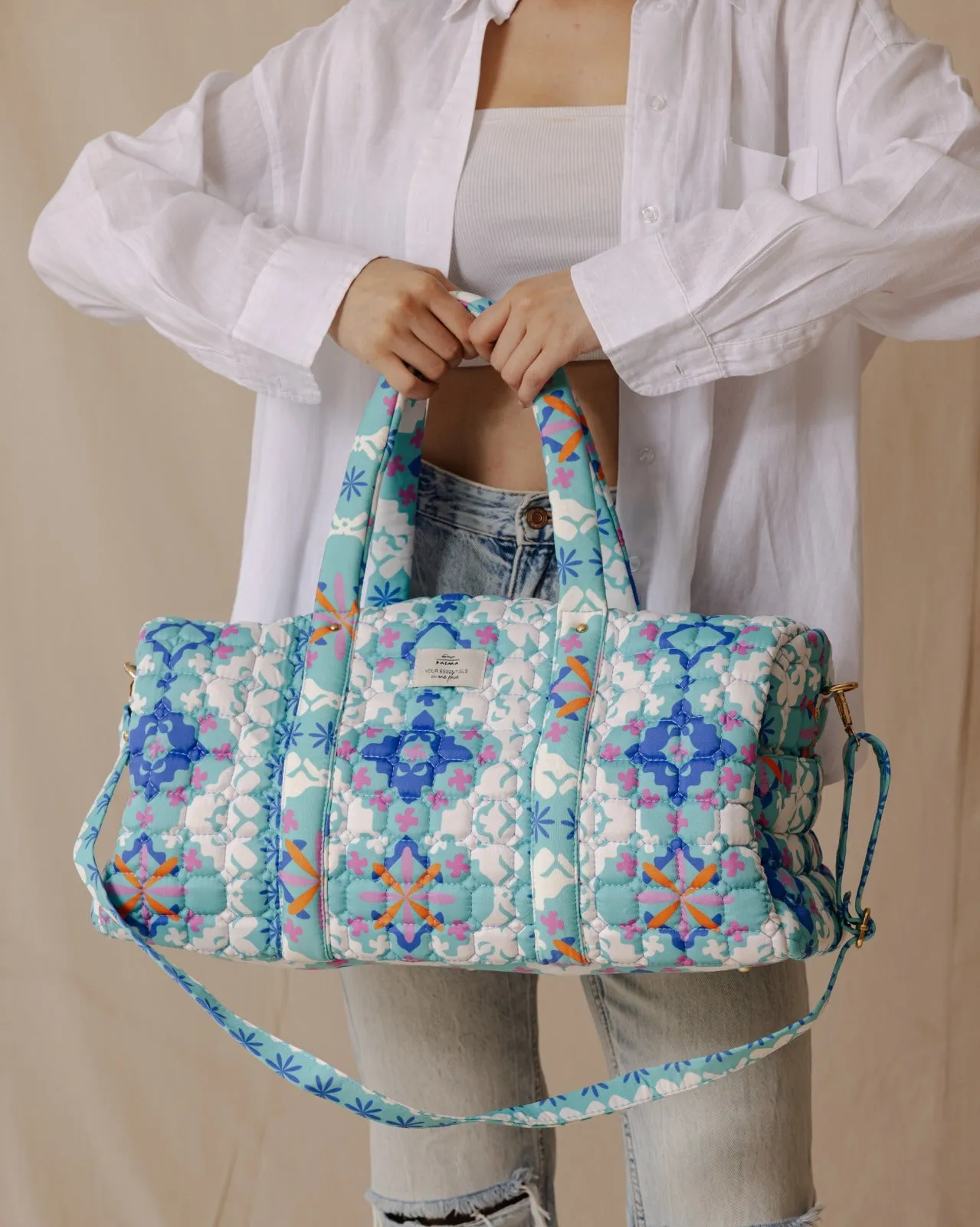 Blue Marrakesh Inspired Duffle Bag