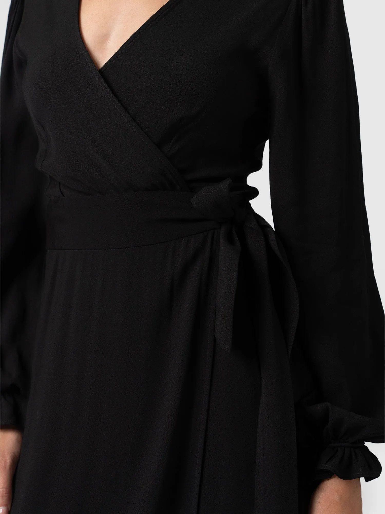 Bonnie Wrap Dress - Black