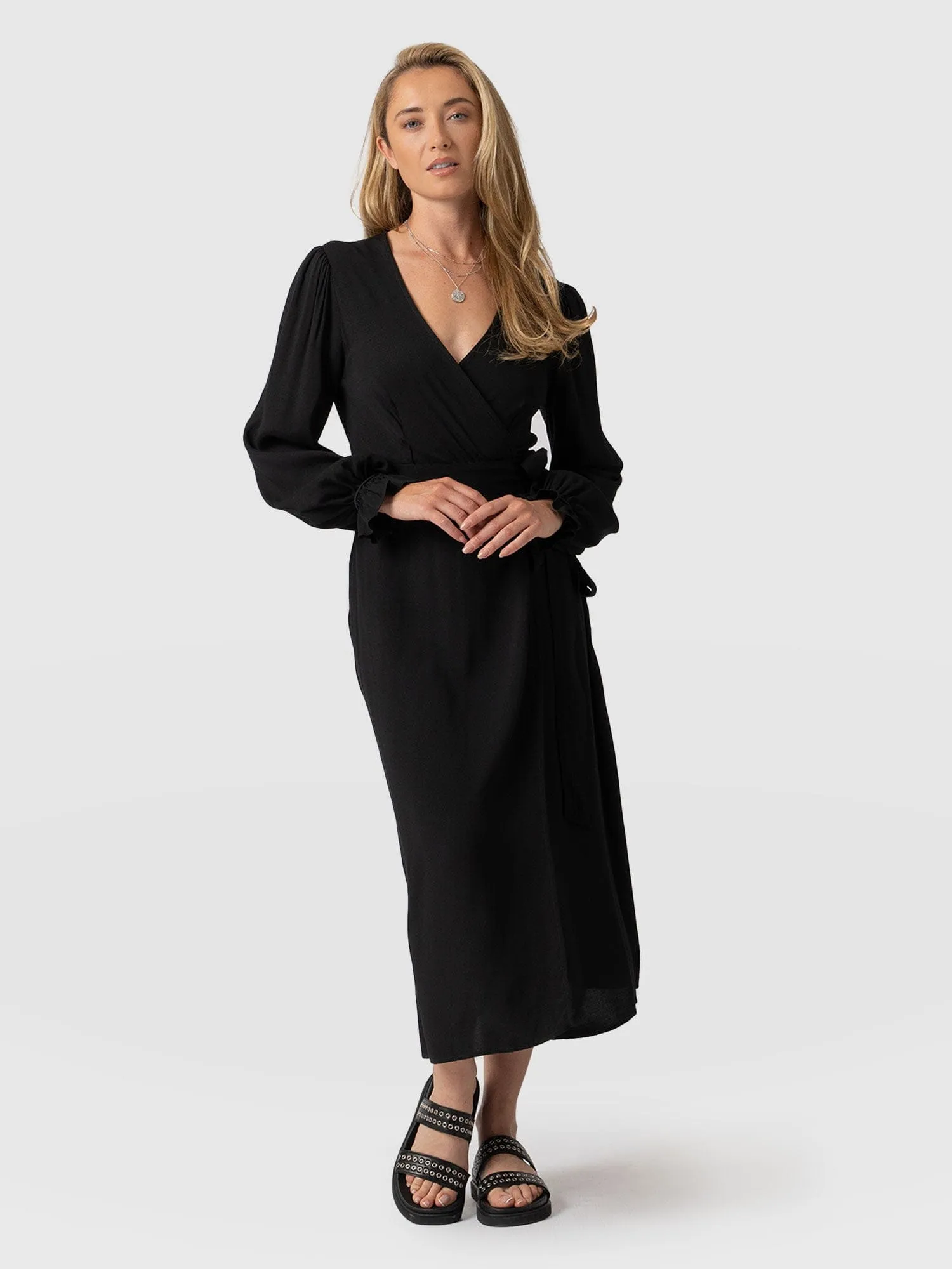 Bonnie Wrap Dress - Black