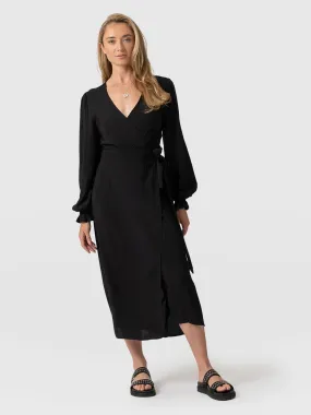 Bonnie Wrap Dress - Black