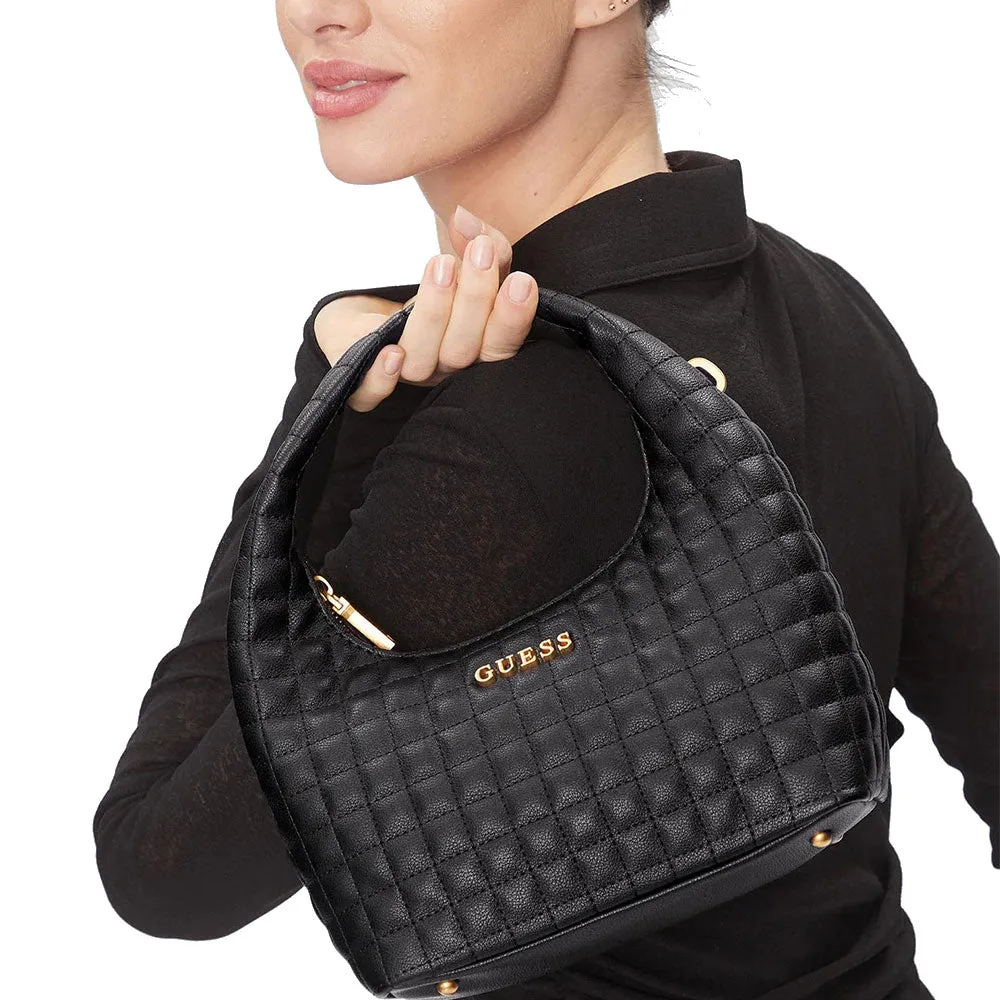 Borsa Donna Hobo a Mano con Tracolla GUESS Linea Tia colore Black