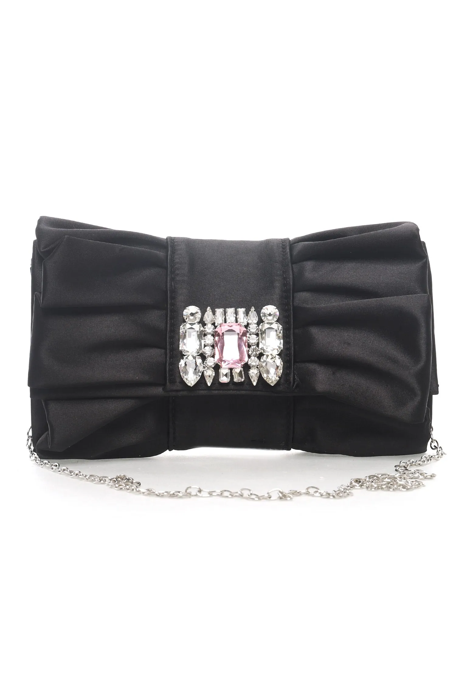 BOW CLUTCH-BLACK