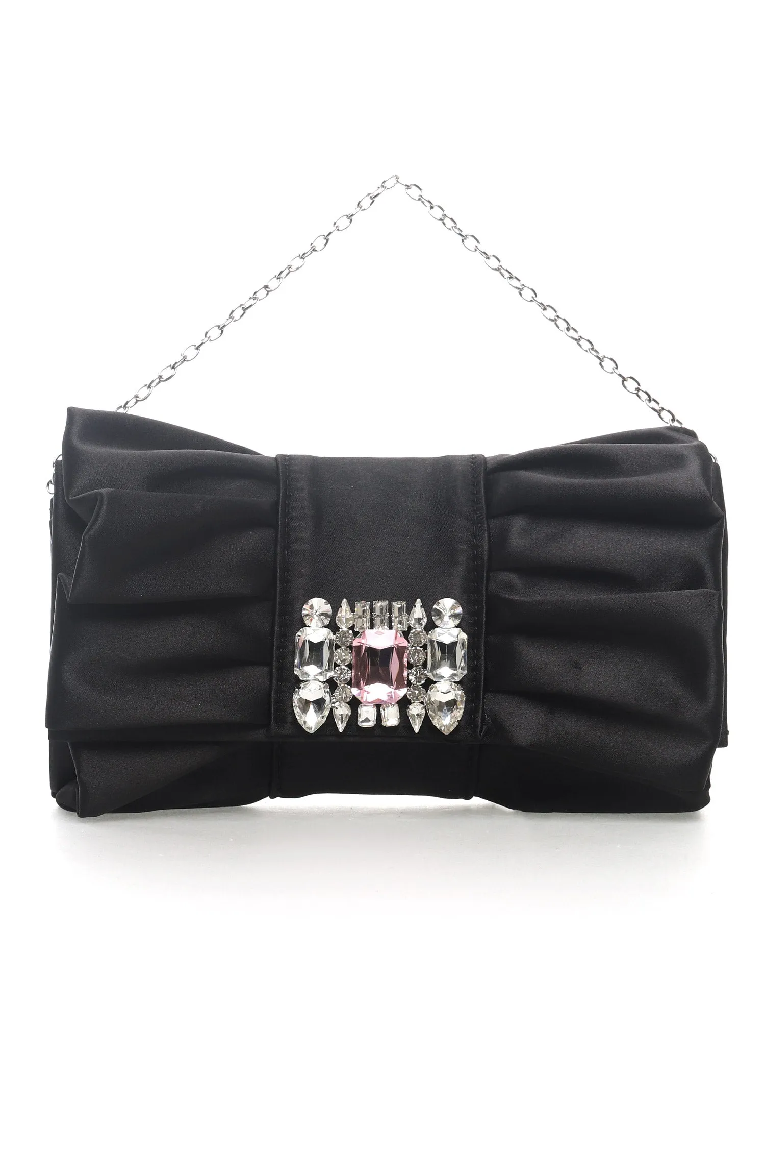 BOW CLUTCH-BLACK