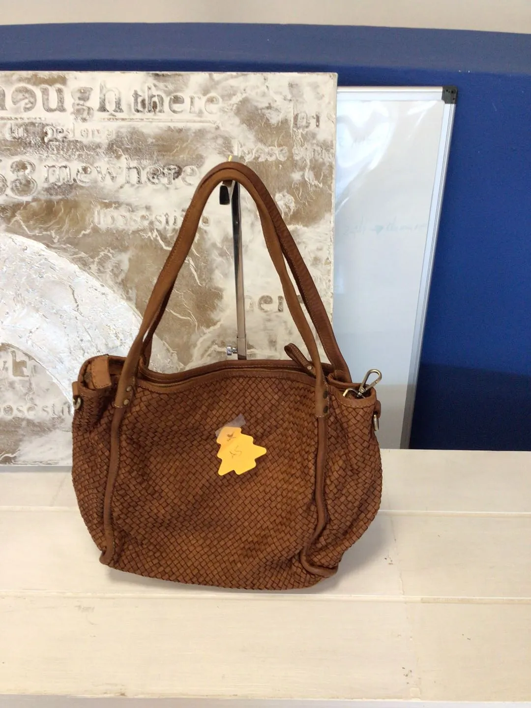 Braided leather tote bag wholesale