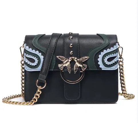 Brand Hand Bag Woman Messenger Bags Lady Rivet chain Women