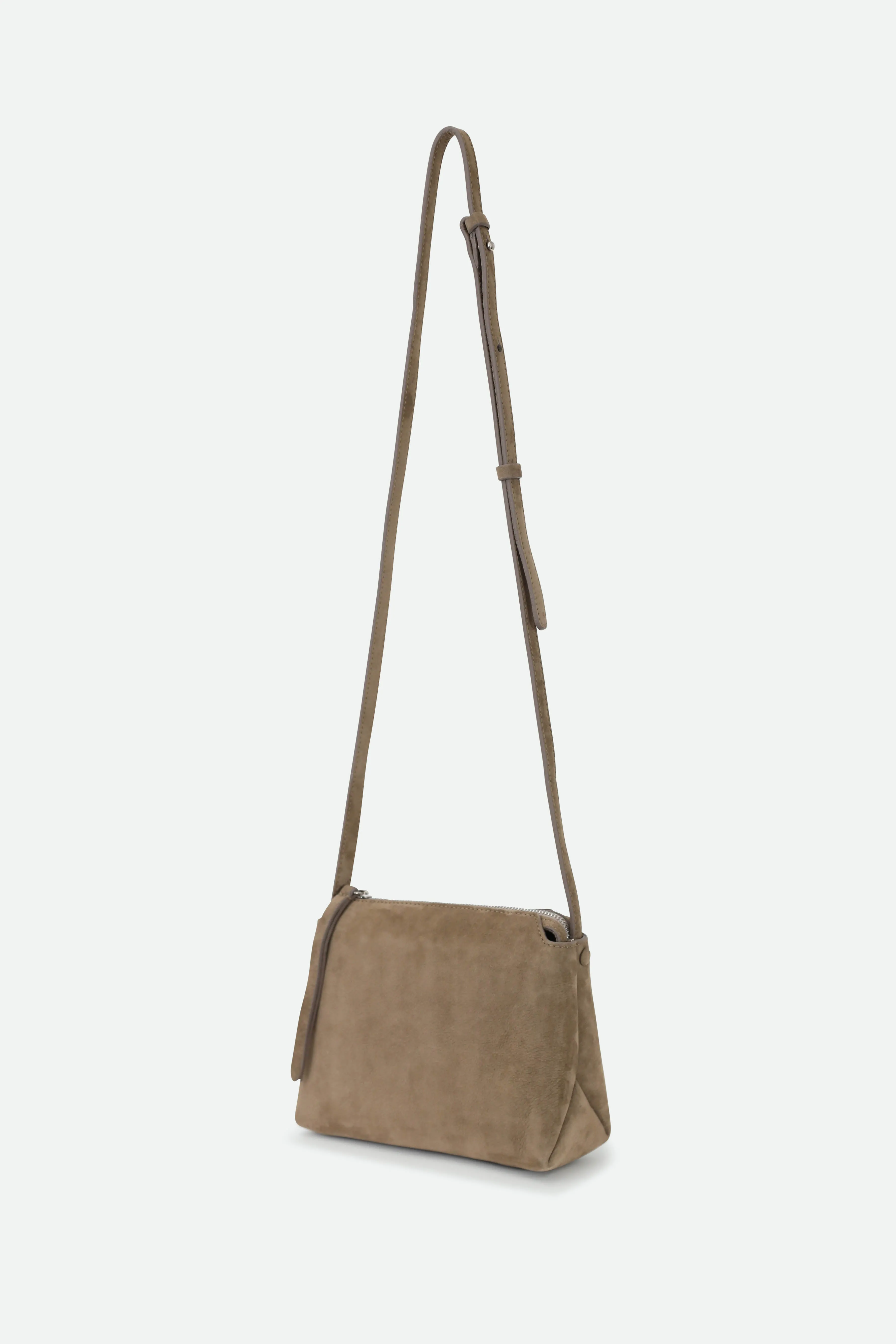 BRIDGET CROSSBODY SUEDE BAG IN TAUPE