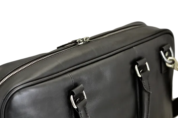 Briefcase | Black calf