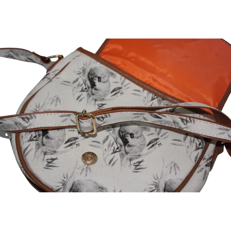 Canvas Crossbody Bag - Koala