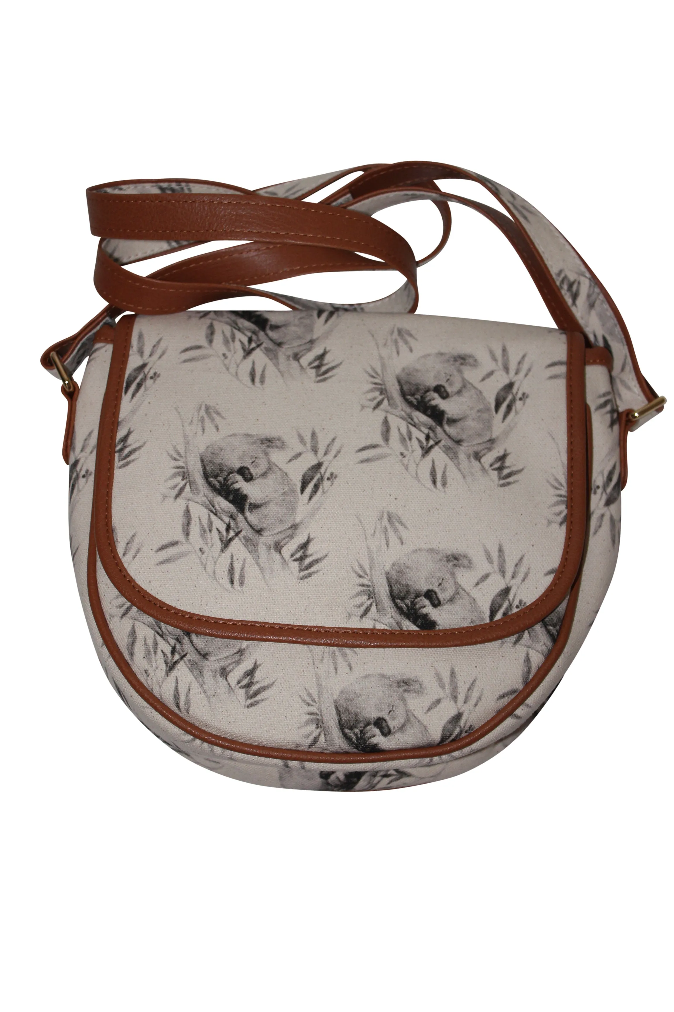 Canvas Crossbody Bag - Koala