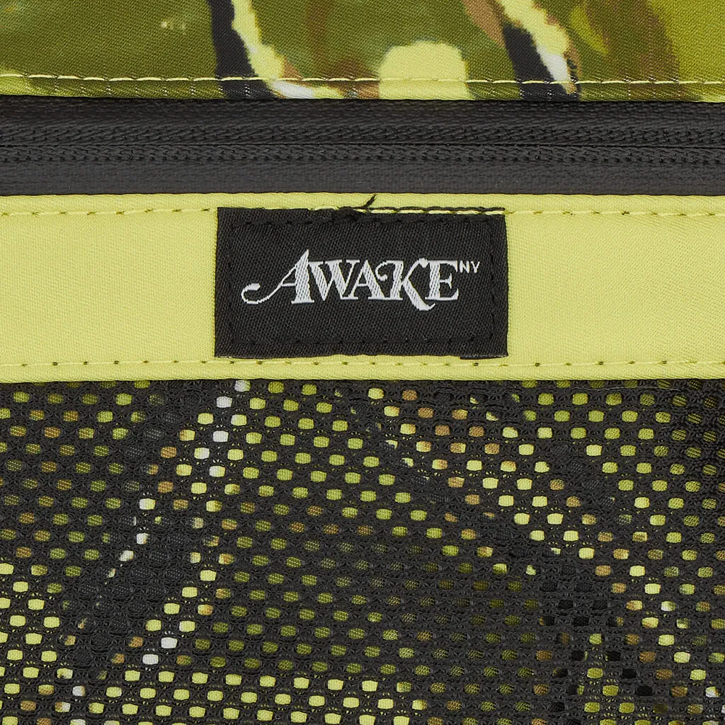 Canvas Logo Messenger Bag - Green Camo