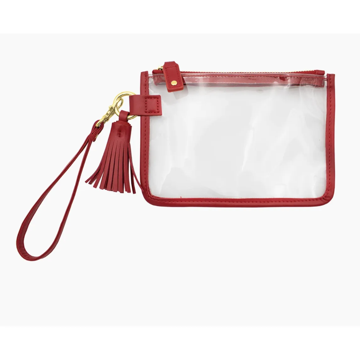 Capri Clear Wristlet W/Tassel