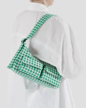 Cargo Shoulder Bag Gingham Green