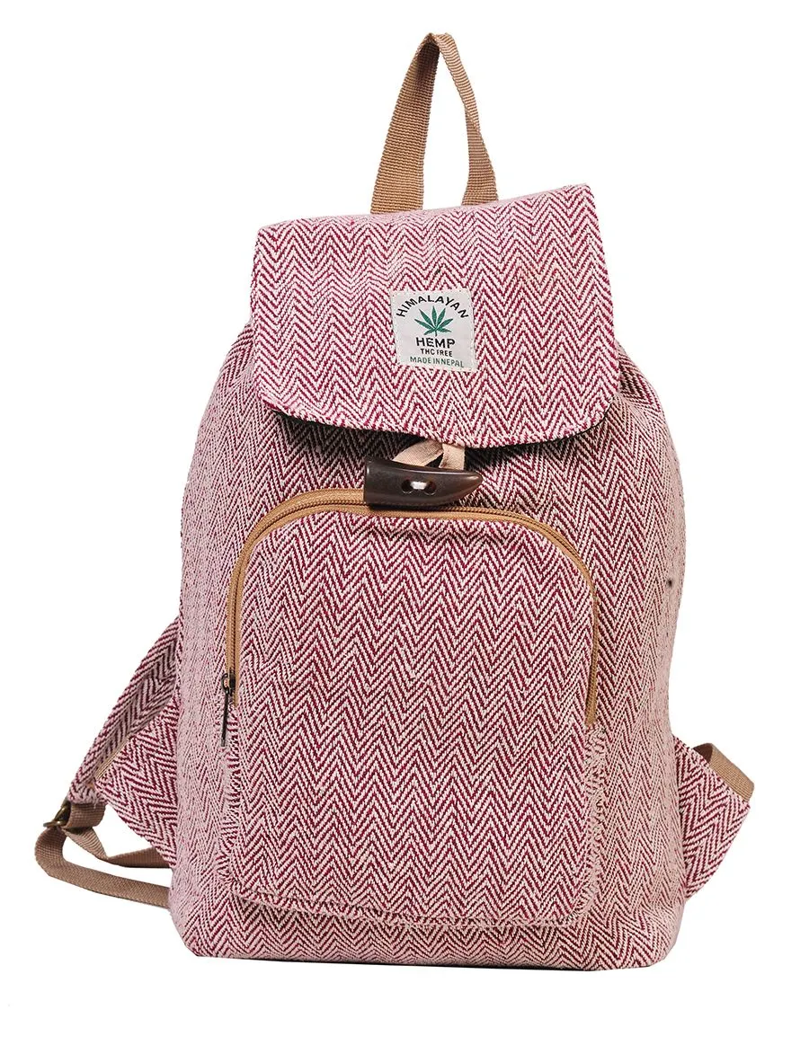 Chevron Weave Hemp Backpack