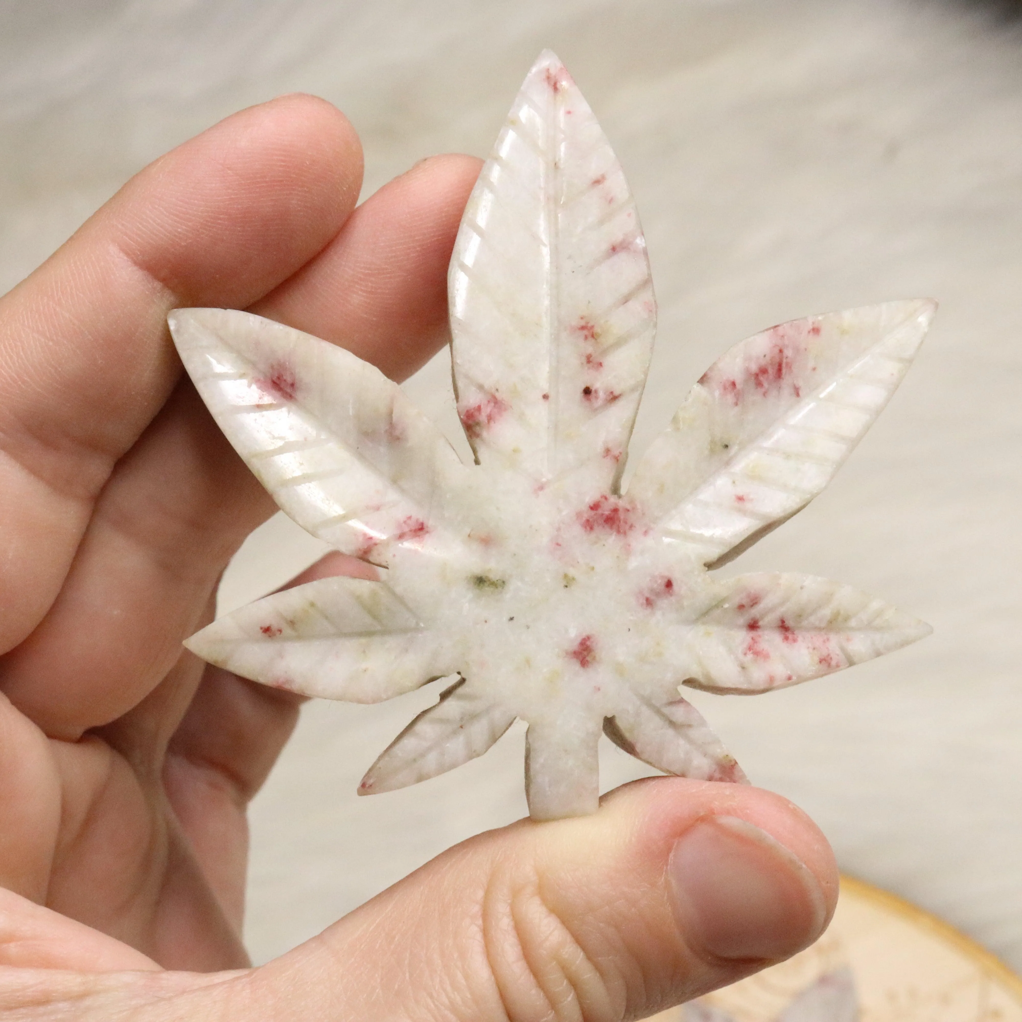 Cinnabrite 420 Leaf Carvings ~ The Messenger Stone