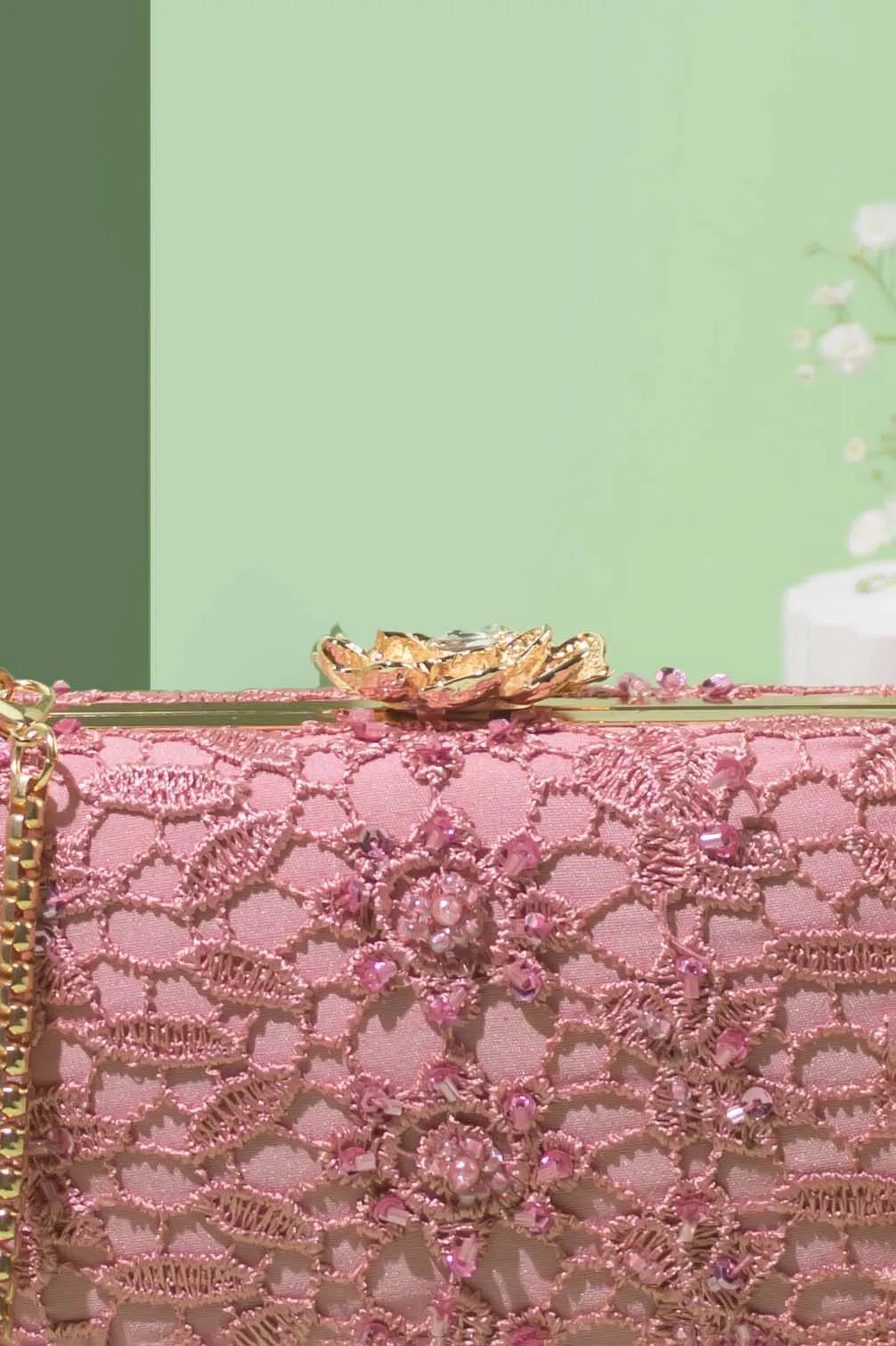 Cordon Capsule Clutch Pink