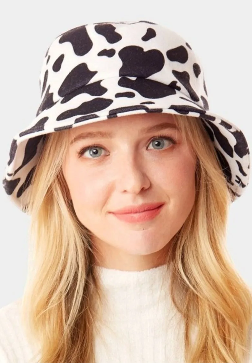 Cow Print Bucket hat