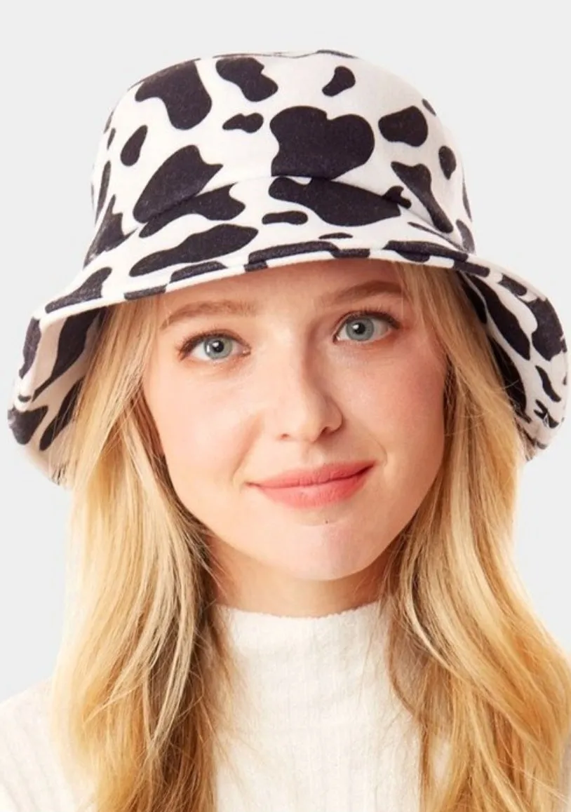 Cow Print Bucket hat