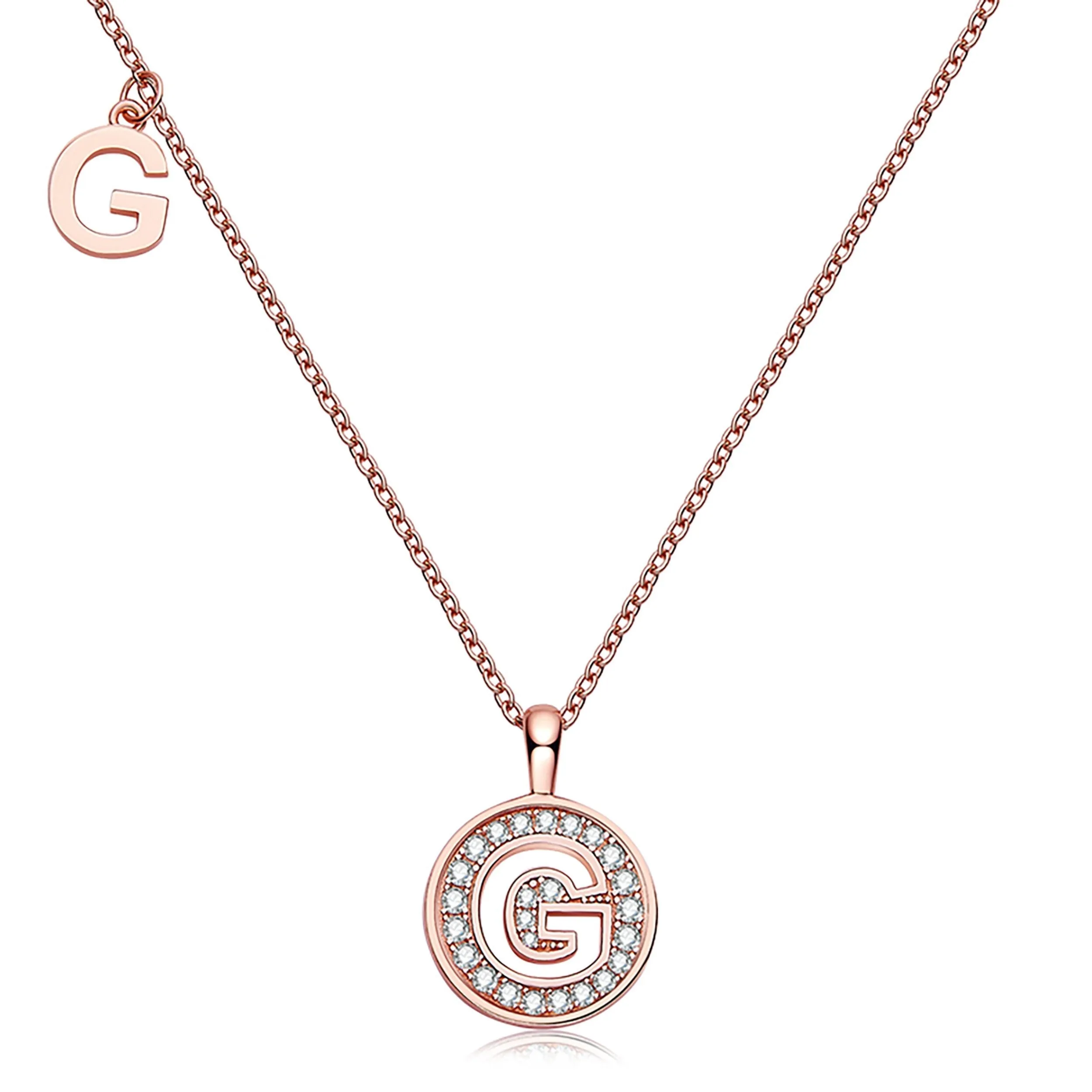 Customized G Letter Moissanite Diamond Necklace