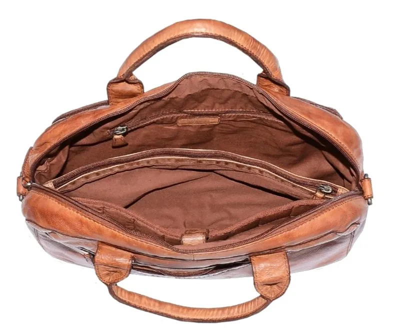 Dakar Vintage Leather 13" Laptop Bag | Camel