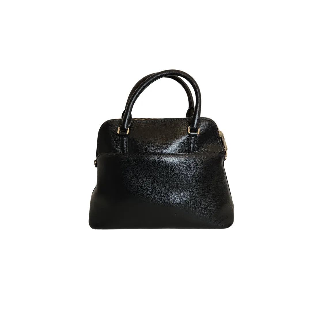 DKNY Black Leather 'Whitney' Dome Satchel | Pre Loved |