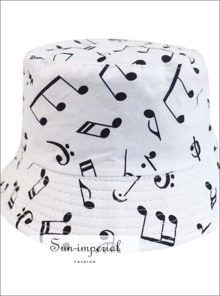 Dollar Print Reversible Black White Cow Pattern Women Bucket Hat