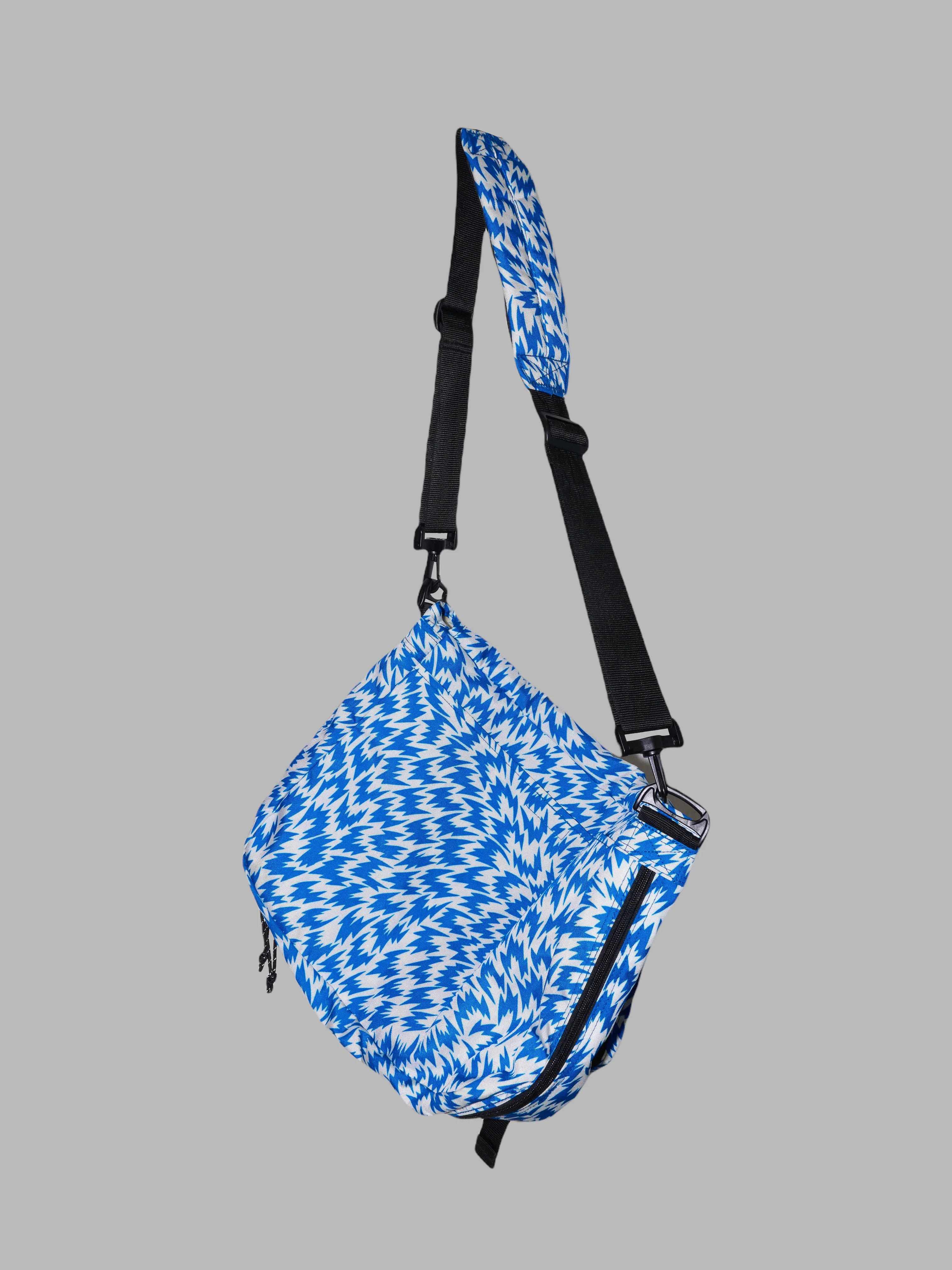 Eastpak x Eley Kishimoto 2009 blue corduroa nylon flash print messenger bag