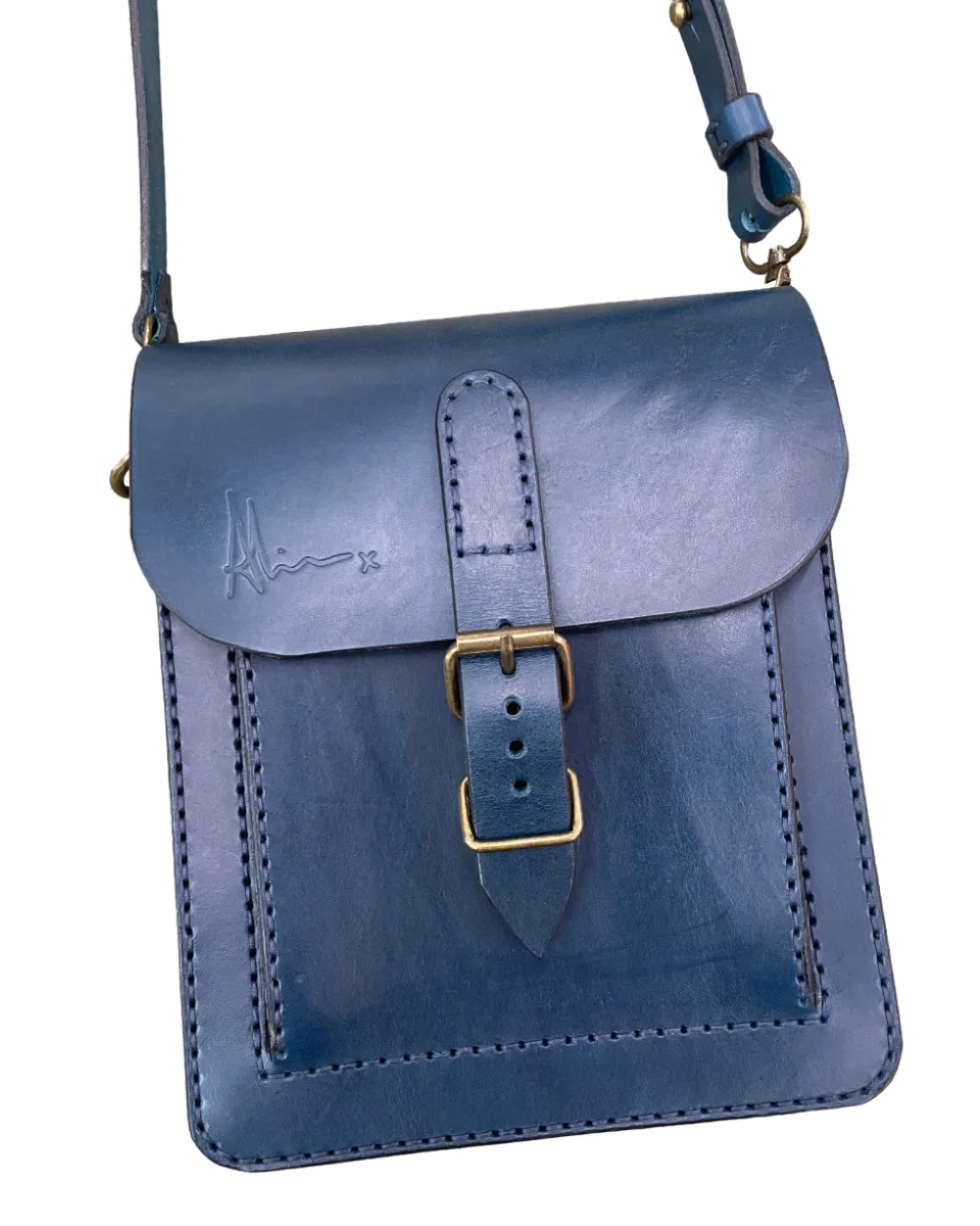 Exquisite Bespoke Crossbody Bag in Dark Blue