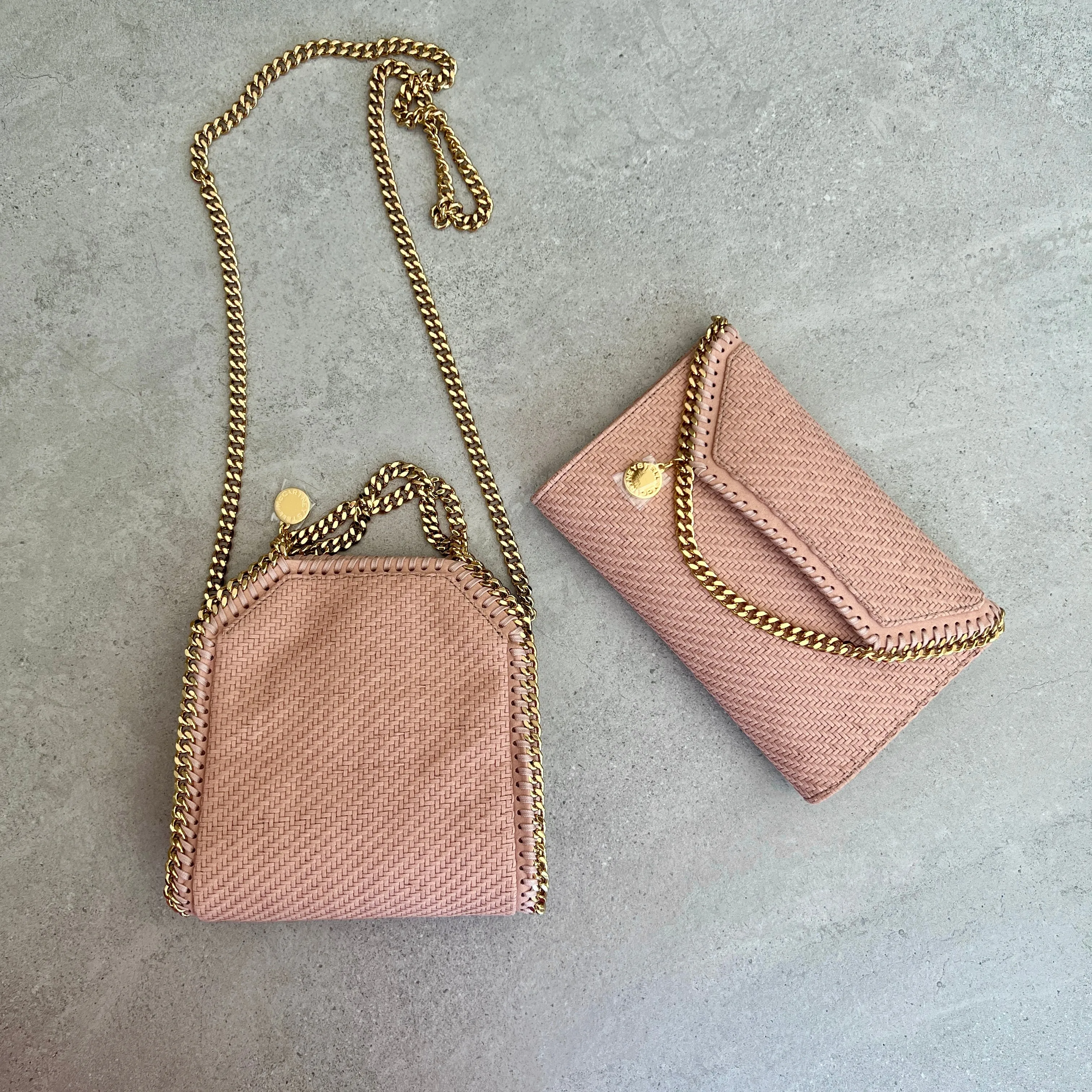 Falabella WOC Woven Suede, Blush