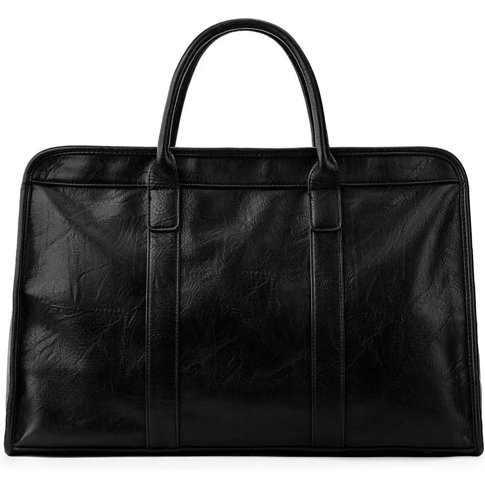 Faux leather holdall black 4919