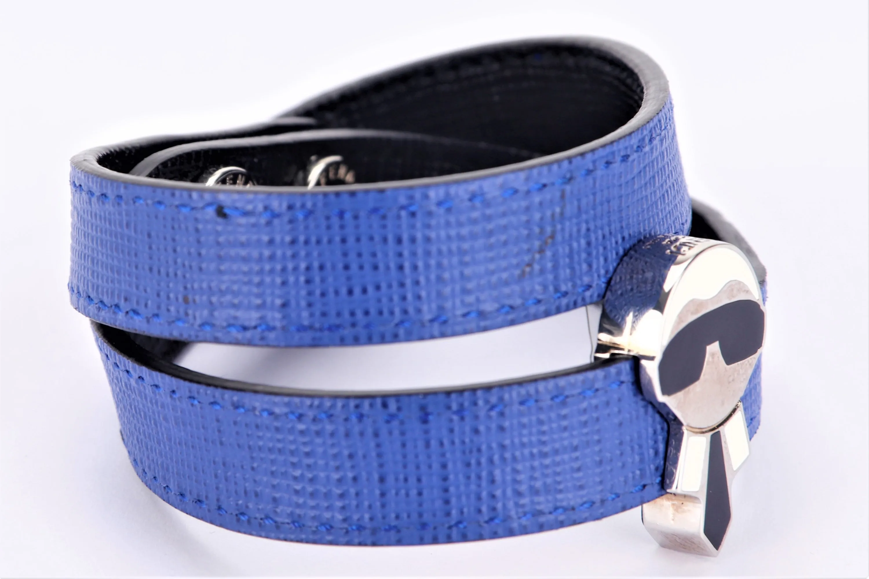 FENDI DOUBLE TOUR BLUE KARLITO BRACELET, WITH DUST COVER