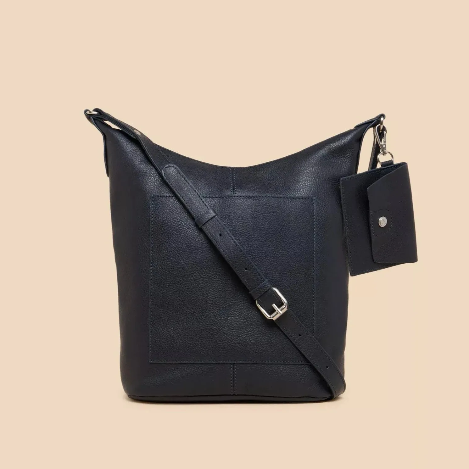 Fern Leather Crossbody Bag - Dark Navy