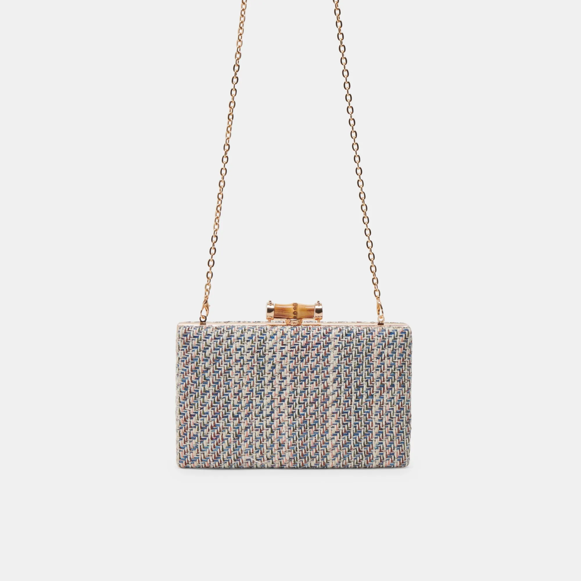 GRETA CLUTCH BLUE WOVEN