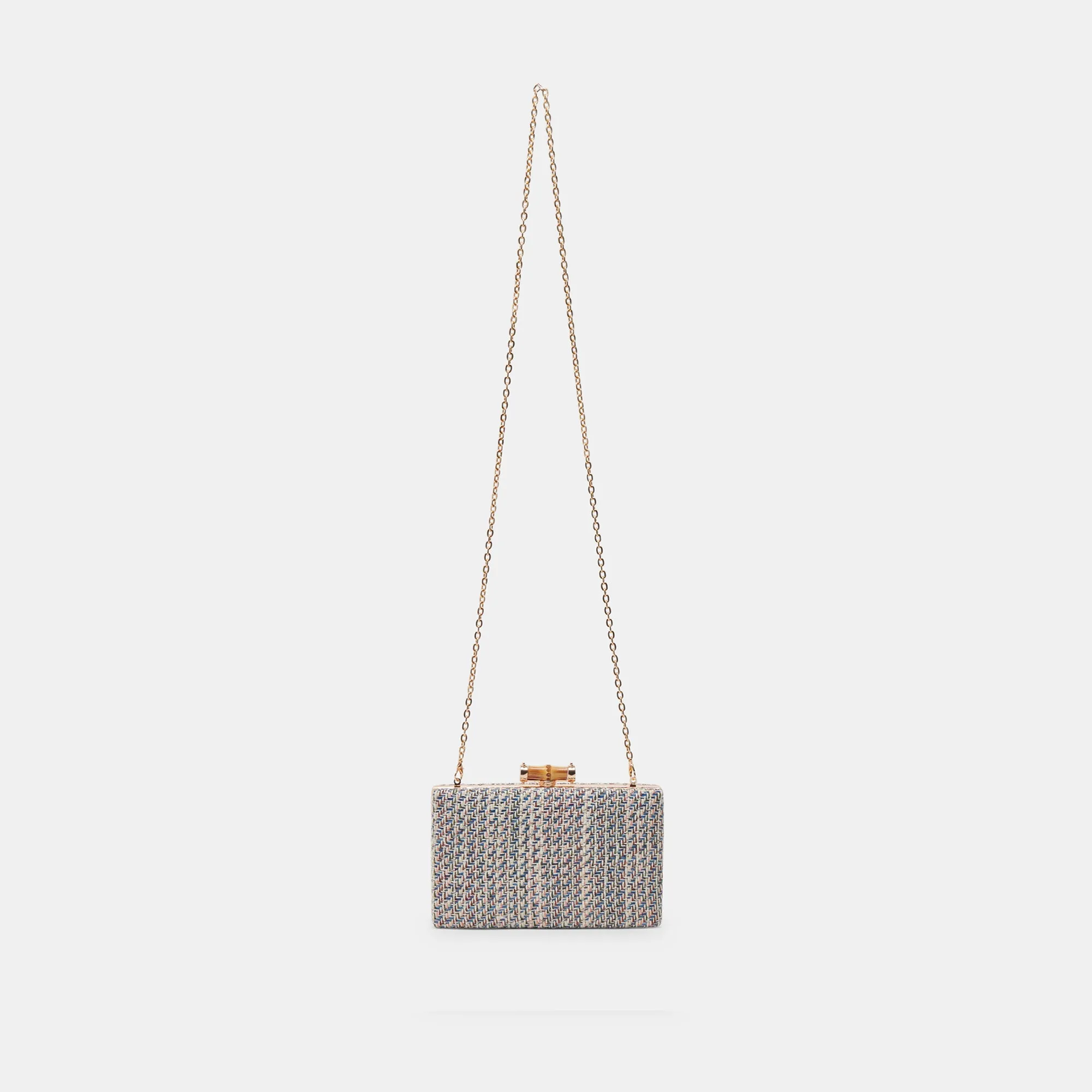 GRETA CLUTCH BLUE WOVEN