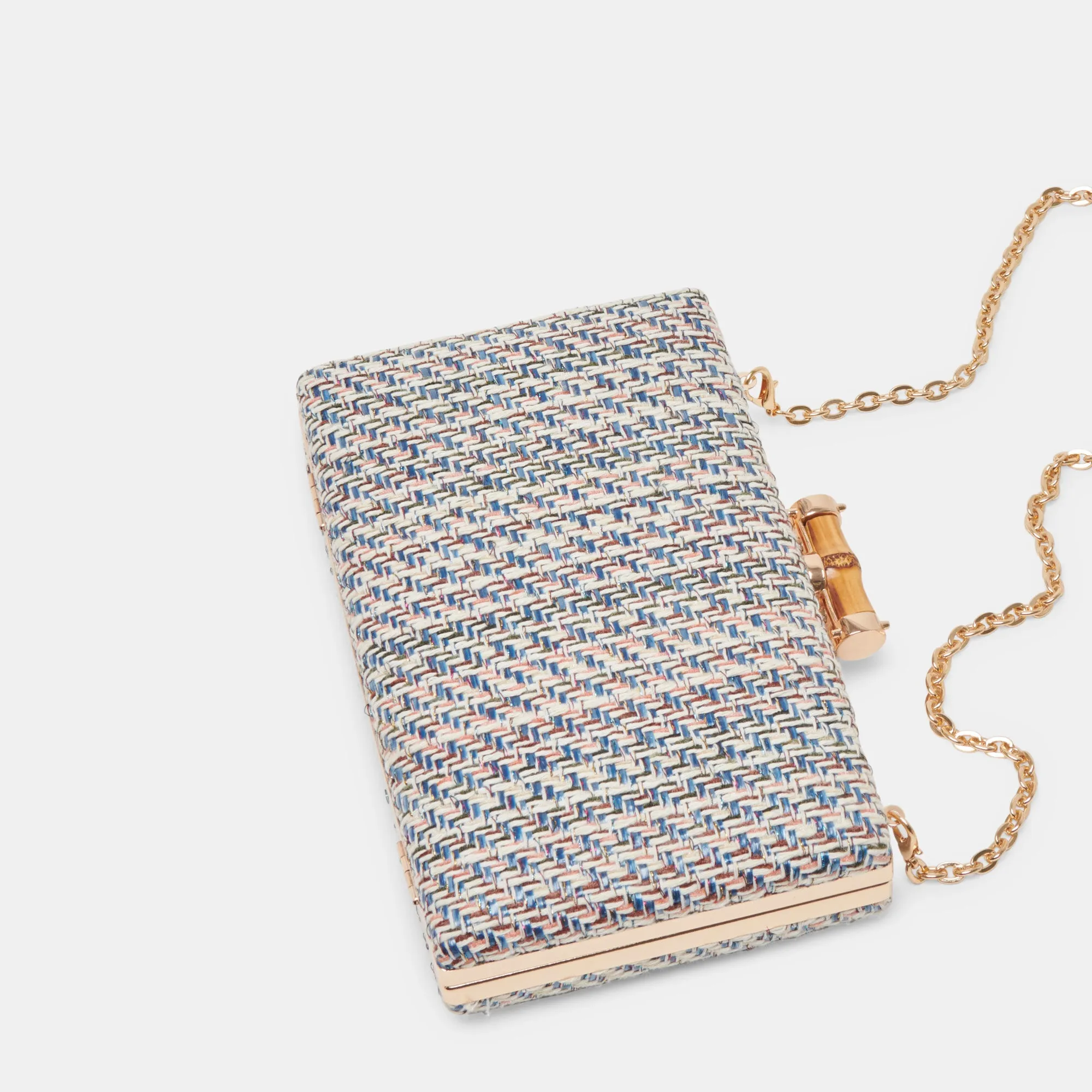 GRETA CLUTCH BLUE WOVEN