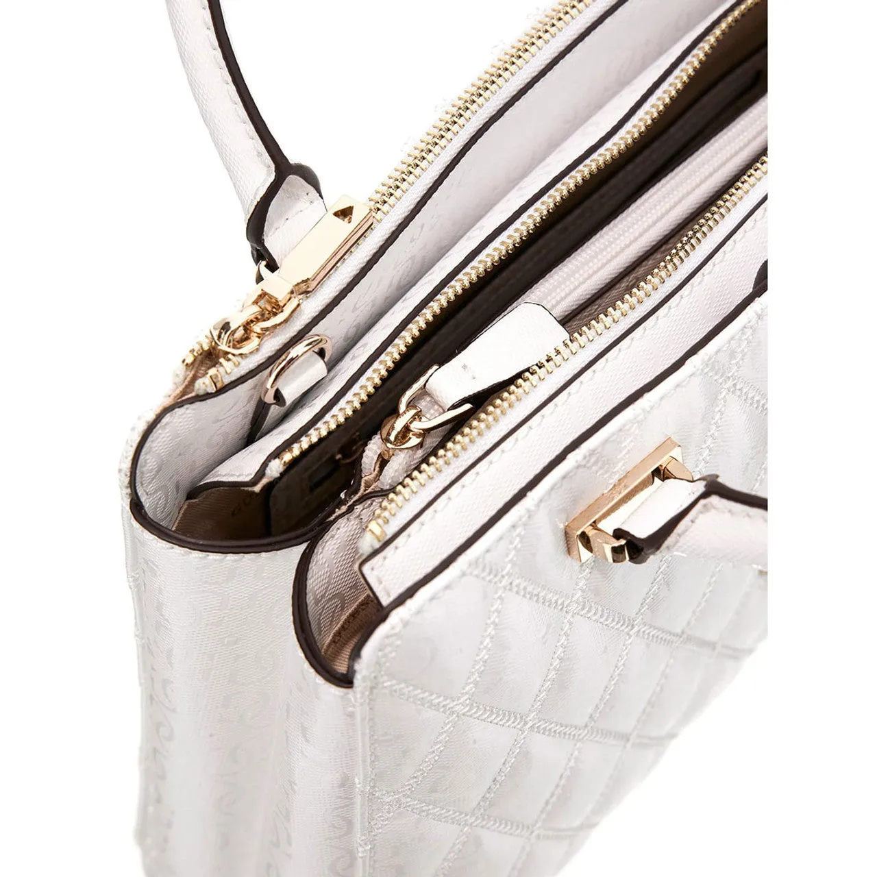 GUESS ADI Satchel Bag White